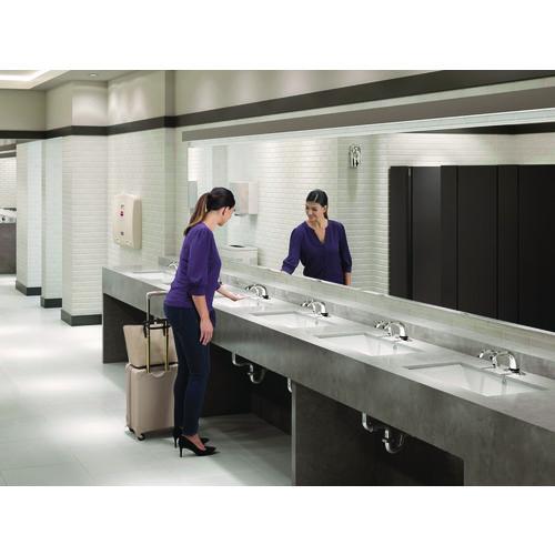 Image of Rubbermaid® Commercial FG401310 Tc Oneshot Dispenser, 1,600 Ml, 6.8 X 9.8 X 13.8, Polished Chrome/black