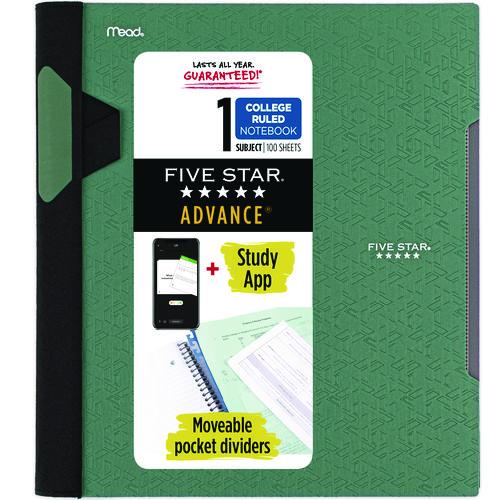Image of Five Star® 06322 Advance Wirebound Notebook, 1-Subject, Medium/College Rule, Randomly Assorted Cover Color, (100) 11 x 8.5 Sheets