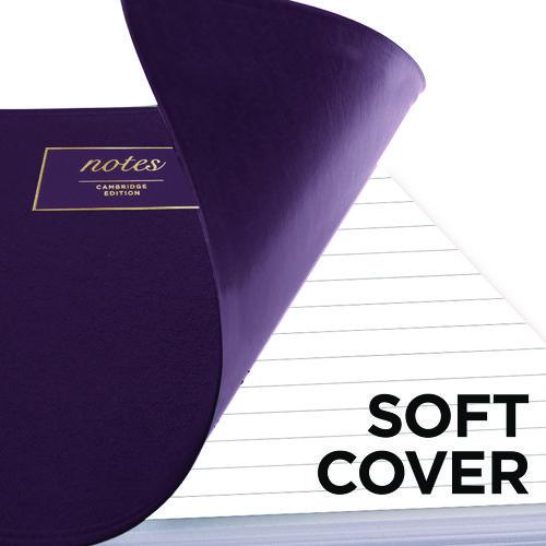 Image of Cambridge® 49556 Jewel Tone Notebook with Gold Twin-Wire Binding, 1-Subject, Wide/Legal Rule, Jewel Tone Purple Cover, (80) 9.5 x 7.25 Sheets