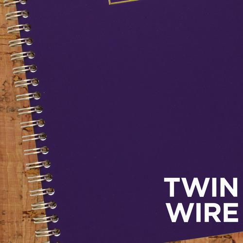 Image of Cambridge® 49556 Jewel Tone Notebook with Gold Twin-Wire Binding, 1-Subject, Wide/Legal Rule, Jewel Tone Purple Cover, (80) 9.5 x 7.25 Sheets