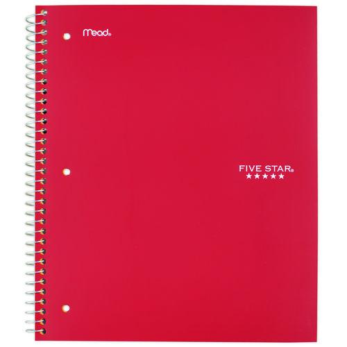 Image of Five Star® 72053 Wirebound Notebook, 1-Subject, Medium/College Rule, Red Cover, (100) 11 x 8.5 Sheets