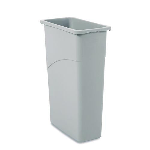 Image of Boardwalk® 1868188 Slim Waste Container, 23 gal, Plastic, Gray