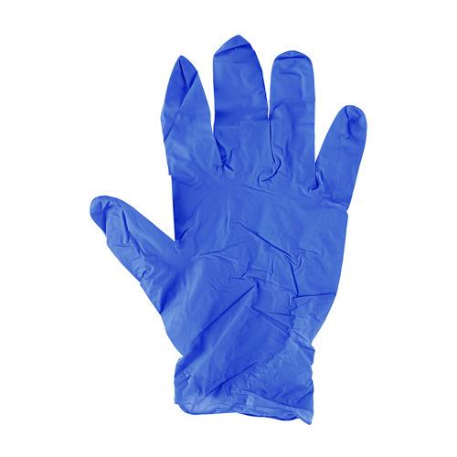 Image of Boardwalk® 380LBXA 380 Series Disposable General-Purpose Nitrile Gloves, Powder-Free, Large, 4 mil Thick, 9.5" Long, Blue, 100/Box