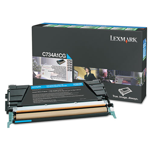 Image of Lexmark C748H1CG C748h1cg Return Program High-Yield Toner, 10,000 Page-Yield, Cyan