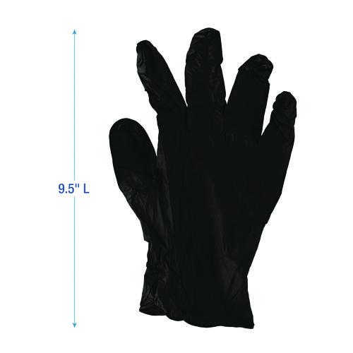 Image of Boardwalk® 396XXLCTA 396 Series Disposable General-Purpose Nitrile Gloves, Powder-Free, XX-Large, 4.4 mil Thick, 9.5" Long, Black,100/Box,10 BX/CT