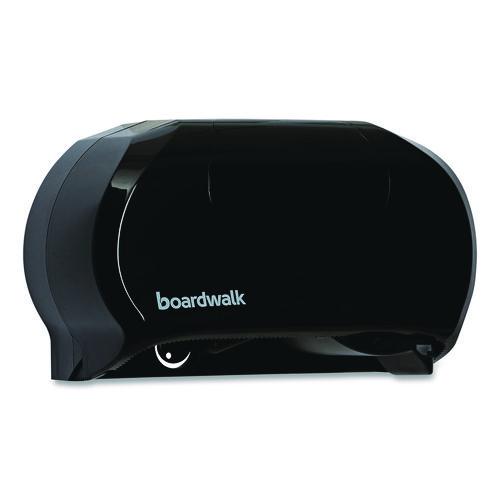 Image of BoardwalkÂ® Standard Twin Toilet Tissue Dispenser, 13 x 6.75 x 8.75, Black