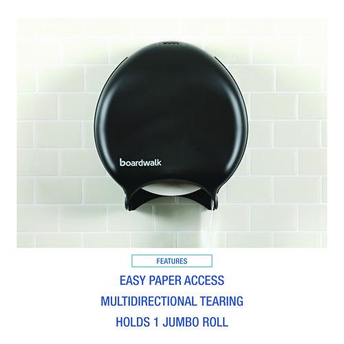 Image of Boardwalk® R2000BKBW Single Jumbo Toilet Tissue Dispenser, 11 x 6.25 x 12.25, Black
