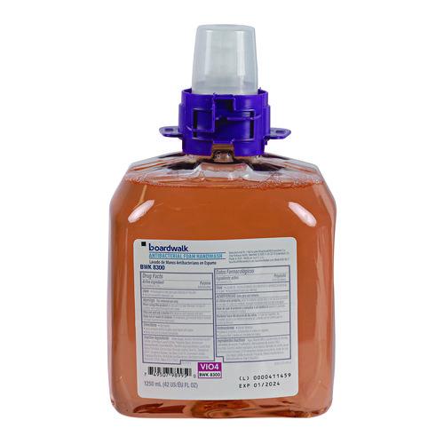 Image of Boardwalk® 6162-04-GCE00VL Foam Antibacterial Handwash, Fresh Fruit Scent, 1,250 mL Refill, 4/Carton