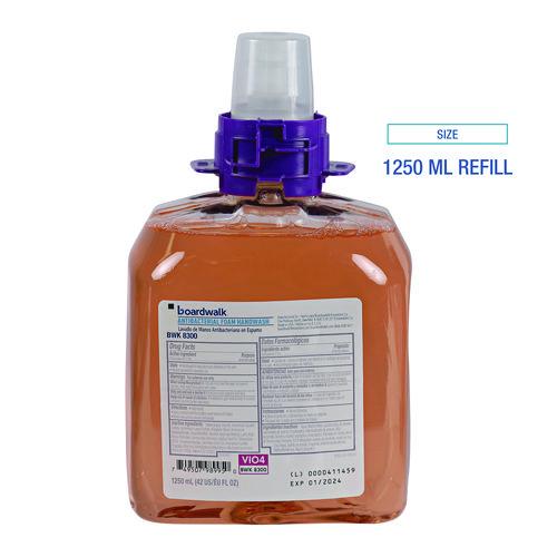 Image of Boardwalk® 6162-04-GCE00VL Foam Antibacterial Handwash, Fresh Fruit Scent, 1,250 mL Refill, 4/Carton