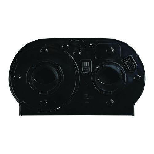 Image of Boardwalk® R4070BKBW Jumbo Twin Toilet Tissue Dispenser, 20.25 x 6 x 12.25, Black