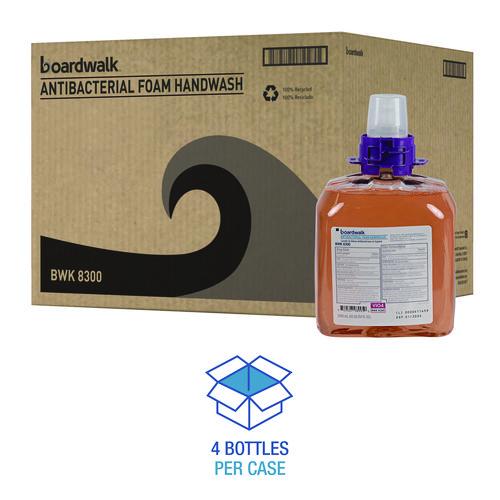 Image of Boardwalk® 6162-04-GCE00VL Foam Antibacterial Handwash, Fresh Fruit Scent, 1,250 mL Refill, 4/Carton