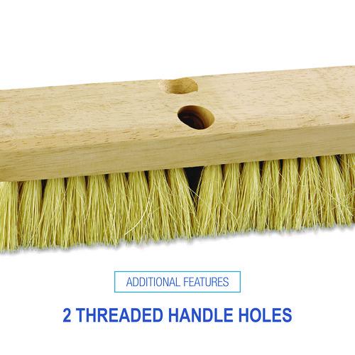 Image of Boardwalk® BWK3210 Deck Brush Head, 2" White Tampico Bristles, 10" Brush