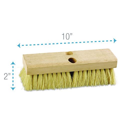 Image of Boardwalk® BWK3210 Deck Brush Head, 2" White Tampico Bristles, 10" Brush
