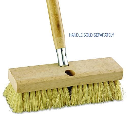 Image of Boardwalk® BWK3210 Deck Brush Head, 2" White Tampico Bristles, 10" Brush