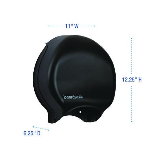 Image of Boardwalk® R2000BKBW Single Jumbo Toilet Tissue Dispenser, 11 x 6.25 x 12.25, Black