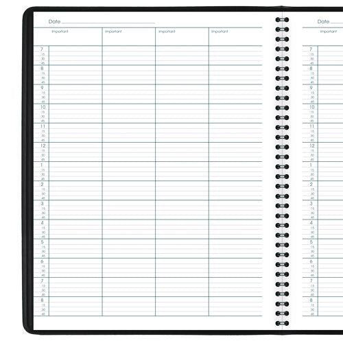 Image of AT-A-GLANCE® 80-310-05 Four-Person Group Undated Daily Appointment Book, 10.88 X 8.5, Black Cover, 12-Month (jan To Dec): Undated