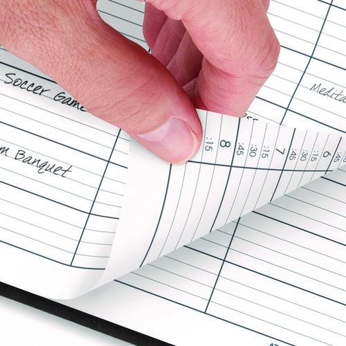 Image of AT-A-GLANCE® 80-310-05 Four-Person Group Undated Daily Appointment Book, 10.88 X 8.5, Black Cover, 12-Month (jan To Dec): Undated