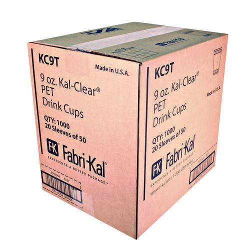 Image of Fabri-Kal® 000000000009502048 Kal-Clear True PET Cold Drink Cups, 9 oz, Plastic, Clear, 50/Bag, 20 Bags/Carton