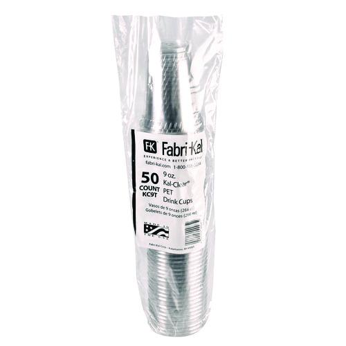 Image of Fabri-Kal® 000000000009502048 Kal-Clear True PET Cold Drink Cups, 9 oz, Plastic, Clear, 50/Bag, 20 Bags/Carton