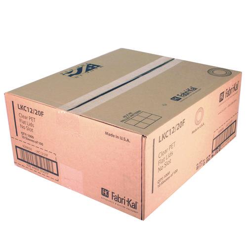 Image of Fabri-Kal® 000000000009508056 Kal-Clear/Nexclear Drink Cup Lids, Flat Lid with No Slot, Fits 12 oz to 20 oz Cold Cups, Plastic, Clear, 1,000/Carton