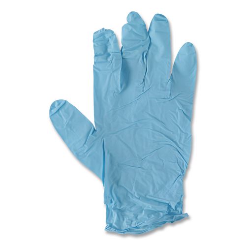Image of Boardwalk® 382XLBXA Disposable Examination Nitrile Gloves, Powder-Free, X-Large, 5 mil Thick, 9.5" Long, Blue, 100/Box