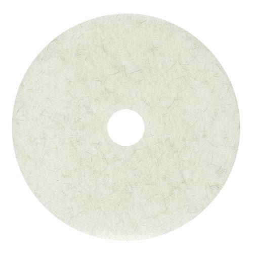 Image of BoardwalkÂ® Natural Burnishing Floor Pads, 21" Diameter, White, 5/carton