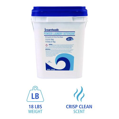 Image of Boardwalk® BWK340LP Powder Laundry Detergent, Low Foam, Crisp Clean Scent, 18 lb Pail