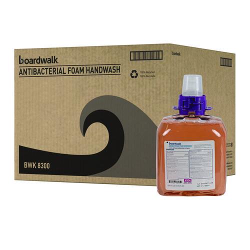 Image of Boardwalk® 6162-04-GCE00VL Foam Antibacterial Handwash, Fresh Fruit Scent, 1,250 mL Refill, 4/Carton