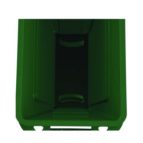 Image of Rubbermaid® Commercial FG354007GRN Slim Jim Plastic Recycling Container with Venting Channels, 23 gal, Plastic,  Green