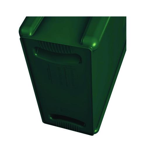 Image of Rubbermaid® Commercial FG354007GRN Slim Jim Plastic Recycling Container with Venting Channels, 23 gal, Plastic,  Green