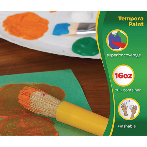 Image of Crayola® 54-1216-051 Premier Tempera Paint, Black, 16 Oz Bottle