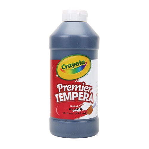 Image of Crayola® 54-1216-051 Premier Tempera Paint, Black, 16 Oz Bottle
