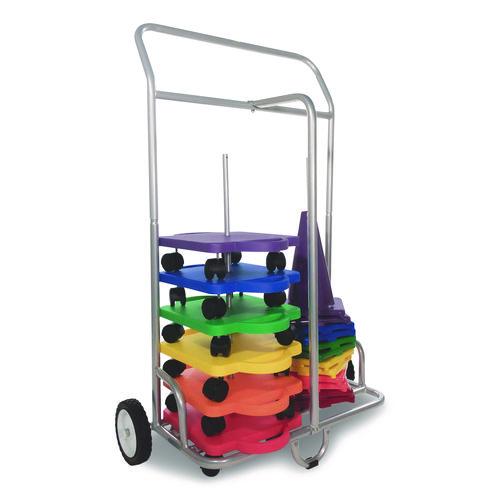 Image of Champion Sports SC036 Scooter Storage Cart, Metal, 132 lb Capacity, 16 x 32 x 48, Silver