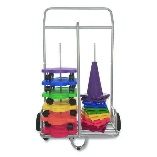 Image of Champion Sports SC036 Scooter Storage Cart, Metal, 132 lb Capacity, 16 x 32 x 48, Silver