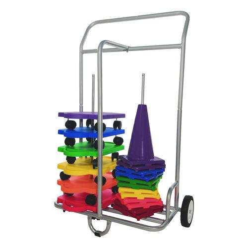 Image of Champion Sports SC036 Scooter Storage Cart, Metal, 132 lb Capacity, 16 x 32 x 48, Silver