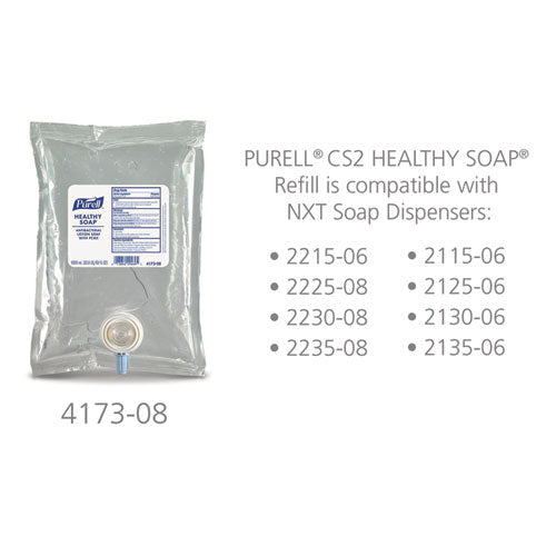 Image of PURELL® 4173-08 HEALTHY SOAP Antibacterial Lotion Soap with PCMX Refill, Citrus Scent, 1,000 mL, 8/Carton