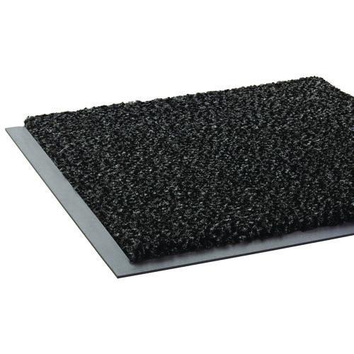 Image of Crown DS 0046CH Dust-Star Microfiber Wiper Mat, Rectangular, Charcoal Gray Carpeted Surface, 48" x 72"