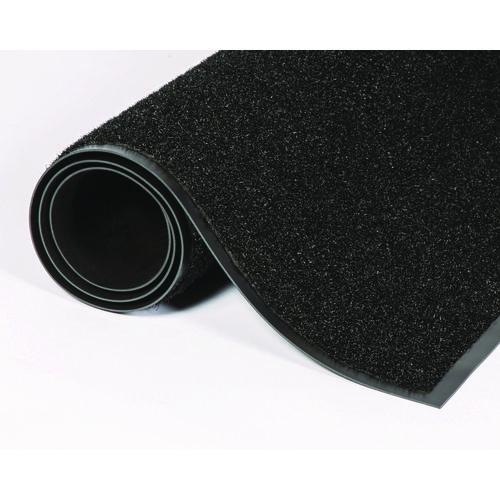 Image of Crown JS 0035BK Jasper Indoor/Outdoor Scraper Mat, Black Cut Pile Nylon Surface, 36" x 60"