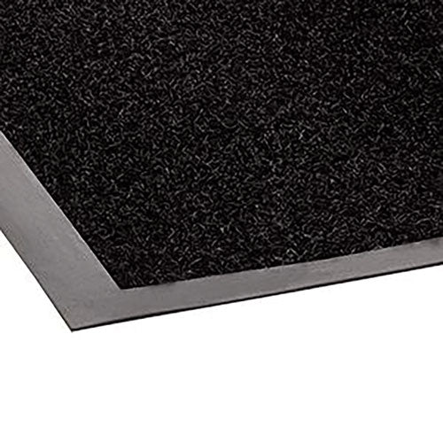 Image of Crown JS 0046BK Jasper Indoor/Outdoor Scraper Mat, Black Cut Pile Nylon Surface, 48" x 72"