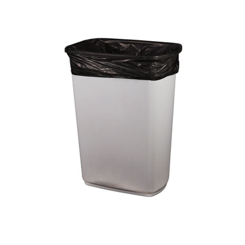Image of Heritage H8647TK Linear Low-Density Can Liners, Super Tuf, 56 gal, 0.9 mil, 43" x 47", Black, 100/Carton