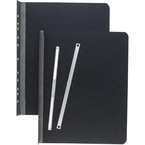 Image of ACCO A7025971A Pressboard Report Cover With Tyvek Reinforced Hinge, Two-Piece Prong Fastener, 3" Capacity, 8.5 X 11, Black/black