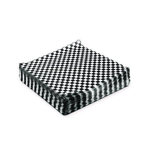 Image of Paterson Grease-Resistant Food Wrap, 12 x 12, Black Check, 5,000/Carton