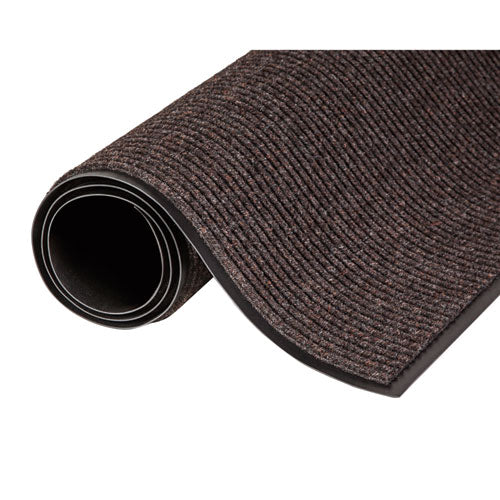 Image of Crown NR 0035BR Needle-Rib Wiper/Scraper Mat, Rectangular, Brown Ribbed Surface, 36" x 60"