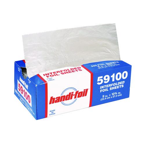 Image of HFA® HFA 59100 Interfolded Foil Sheets, 55 Gauge, 9 x 10.75, 500/Box, 6 Boxes/Carton