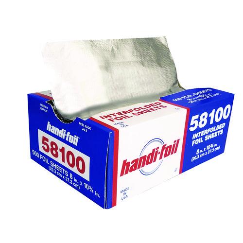 Image of HFA® HFA 58100 Interfolded Foil Sheets, 55 Gauge, 8 x 10.75, 500/Box, 6 Boxes/Carton