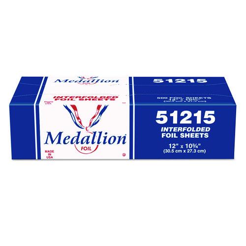 Image of HFA® 51215 Medallion Interfolded Foil Sheets, 12 x 10.75, 500/Box, 6 Boxes/Carton