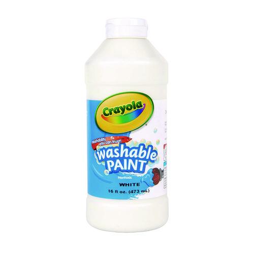 Image of Crayola® 54-2016-053 Washable Paint, White, 16 Oz Bottle