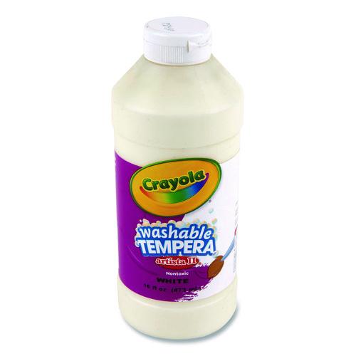Image of Crayola® 543115053 Artista Ii Washable Tempera Paint, White, 16 Oz Bottle