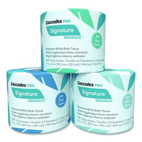 Image of Cascades PRO B710 Signature Bath Tissue, Septic Safe, 2-Ply, White, 400 Sheets/Roll, 24 Rolls/Carton