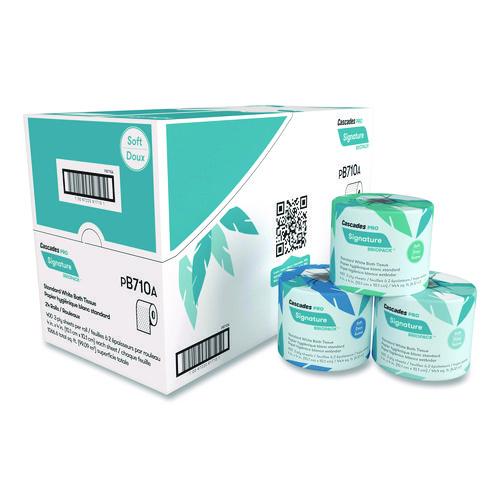 Image of Cascades PRO B710 Signature Bath Tissue, Septic Safe, 2-Ply, White, 400 Sheets/Roll, 24 Rolls/Carton